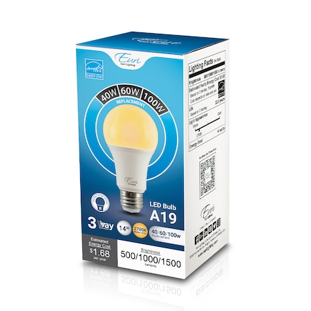 Euri Lighting LED A19 100W Dim ES EA19-14W2120et